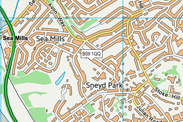 BS9 1QQ map - OS VectorMap District (Ordnance Survey)
