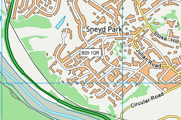 BS9 1QR map - OS VectorMap District (Ordnance Survey)