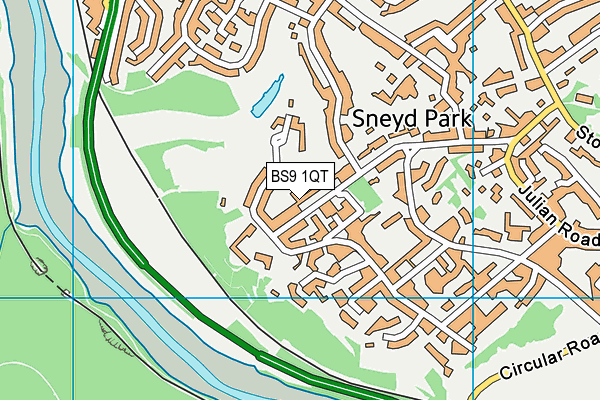BS9 1QT map - OS VectorMap District (Ordnance Survey)