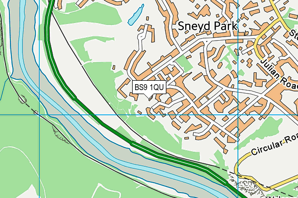 BS9 1QU map - OS VectorMap District (Ordnance Survey)