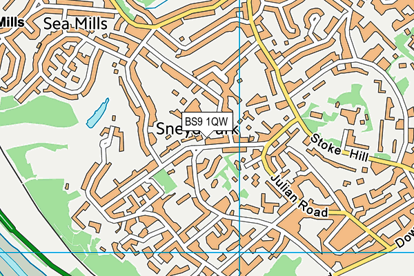 BS9 1QW map - OS VectorMap District (Ordnance Survey)
