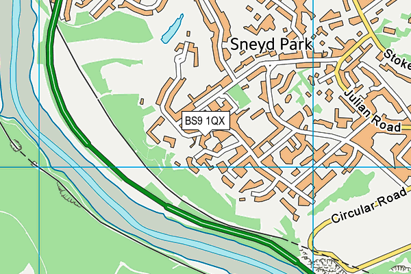 BS9 1QX map - OS VectorMap District (Ordnance Survey)