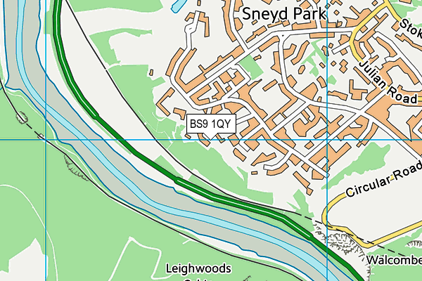 BS9 1QY map - OS VectorMap District (Ordnance Survey)