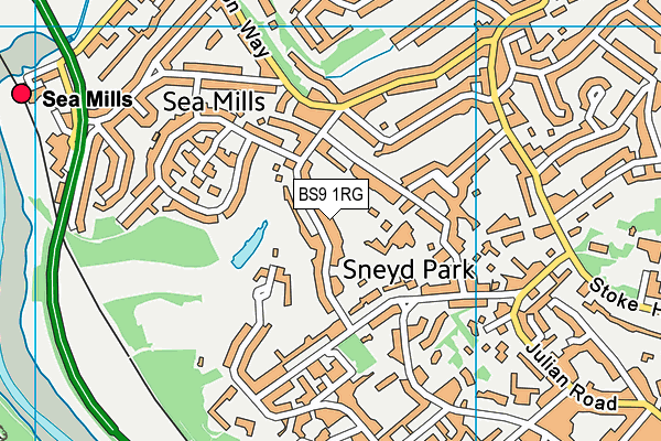 BS9 1RG map - OS VectorMap District (Ordnance Survey)