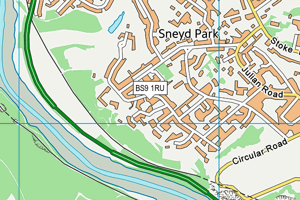 BS9 1RU map - OS VectorMap District (Ordnance Survey)