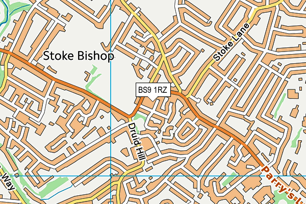 BS9 1RZ map - OS VectorMap District (Ordnance Survey)