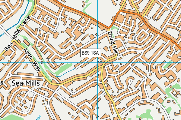 BS9 1SA map - OS VectorMap District (Ordnance Survey)