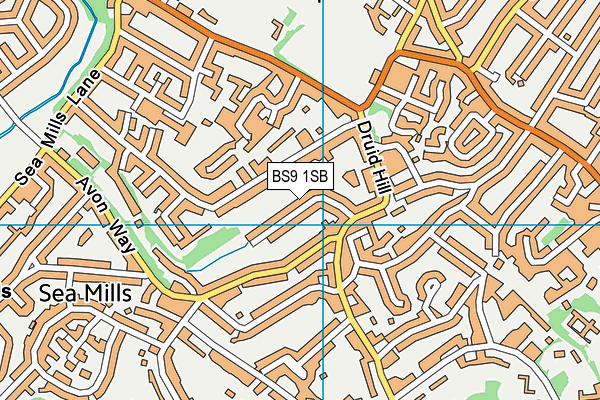 BS9 1SB map - OS VectorMap District (Ordnance Survey)