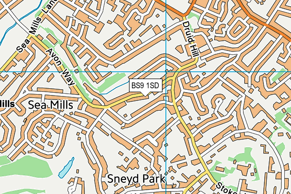 BS9 1SD map - OS VectorMap District (Ordnance Survey)
