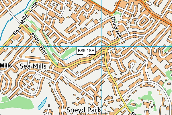 BS9 1SE map - OS VectorMap District (Ordnance Survey)