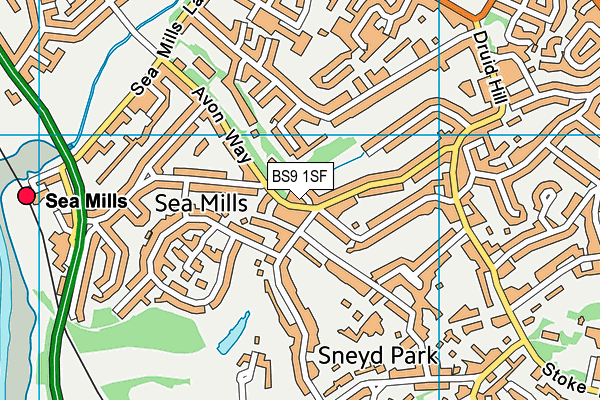 BS9 1SF map - OS VectorMap District (Ordnance Survey)