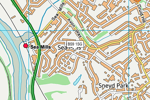 BS9 1SG map - OS VectorMap District (Ordnance Survey)