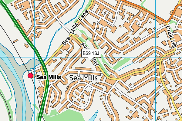 BS9 1SJ map - OS VectorMap District (Ordnance Survey)