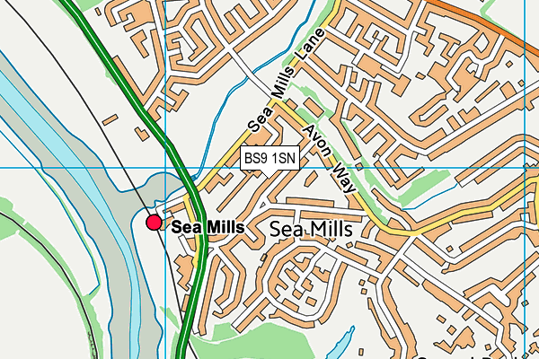 BS9 1SN map - OS VectorMap District (Ordnance Survey)