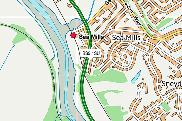 BS9 1SU map - OS VectorMap District (Ordnance Survey)