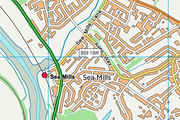 BS9 1SW map - OS VectorMap District (Ordnance Survey)