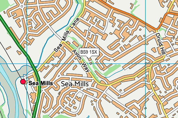 BS9 1SX map - OS VectorMap District (Ordnance Survey)