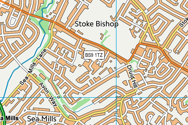 BS9 1TZ map - OS VectorMap District (Ordnance Survey)