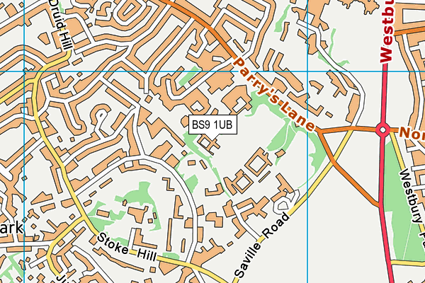 BS9 1UB map - OS VectorMap District (Ordnance Survey)