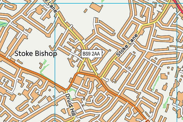BS9 2AA map - OS VectorMap District (Ordnance Survey)