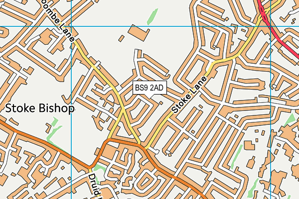 BS9 2AD map - OS VectorMap District (Ordnance Survey)