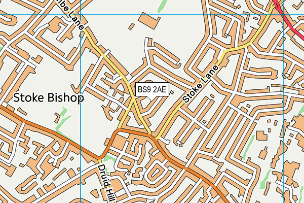 BS9 2AE map - OS VectorMap District (Ordnance Survey)