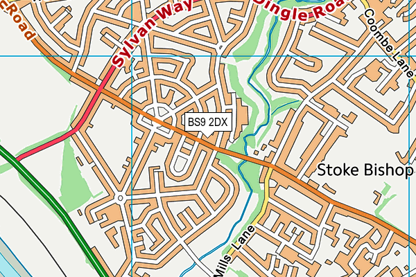 BS9 2DX map - OS VectorMap District (Ordnance Survey)