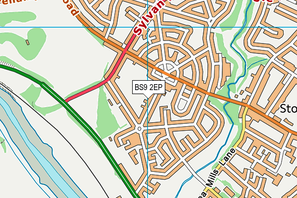 BS9 2EP map - OS VectorMap District (Ordnance Survey)
