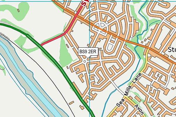 BS9 2ER map - OS VectorMap District (Ordnance Survey)