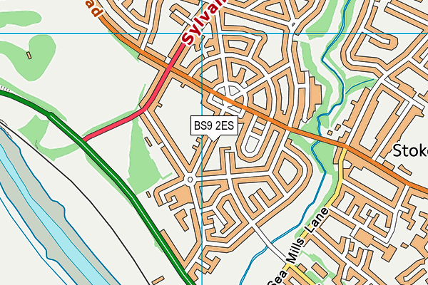 BS9 2ES map - OS VectorMap District (Ordnance Survey)