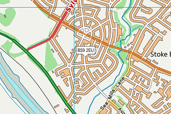 BS9 2EU map - OS VectorMap District (Ordnance Survey)