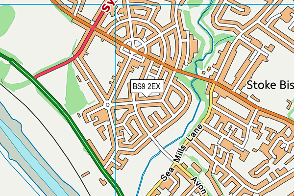 BS9 2EX map - OS VectorMap District (Ordnance Survey)
