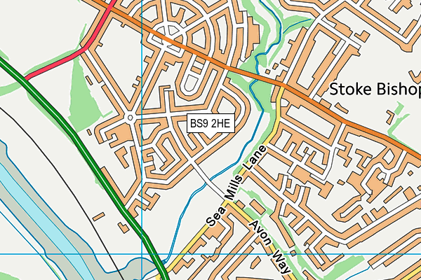 BS9 2HE map - OS VectorMap District (Ordnance Survey)