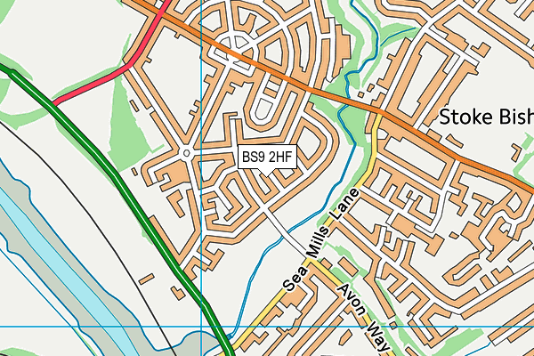 BS9 2HF map - OS VectorMap District (Ordnance Survey)