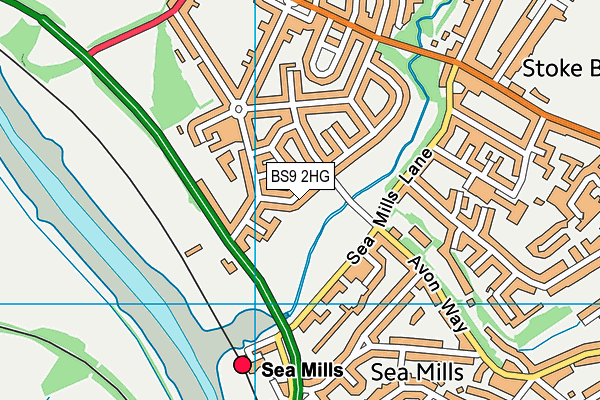 BS9 2HG map - OS VectorMap District (Ordnance Survey)