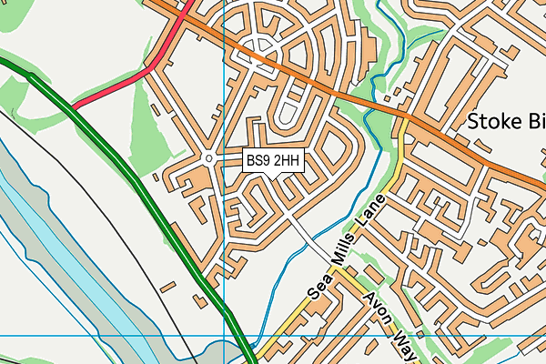 BS9 2HH map - OS VectorMap District (Ordnance Survey)
