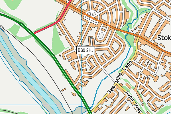 BS9 2HJ map - OS VectorMap District (Ordnance Survey)