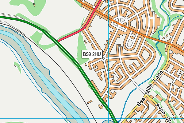 BS9 2HU map - OS VectorMap District (Ordnance Survey)