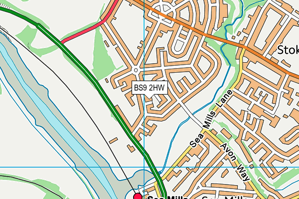 BS9 2HW map - OS VectorMap District (Ordnance Survey)