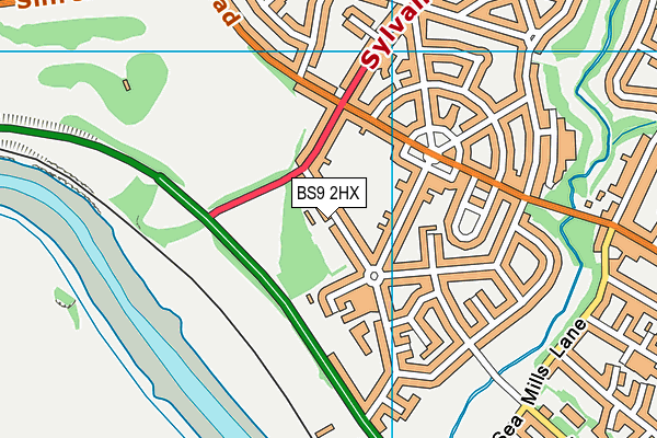 BS9 2HX map - OS VectorMap District (Ordnance Survey)