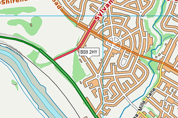 BS9 2HY map - OS VectorMap District (Ordnance Survey)