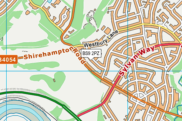 BS9 2PZ map - OS VectorMap District (Ordnance Survey)