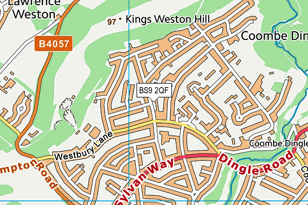 BS9 2QF map - OS VectorMap District (Ordnance Survey)
