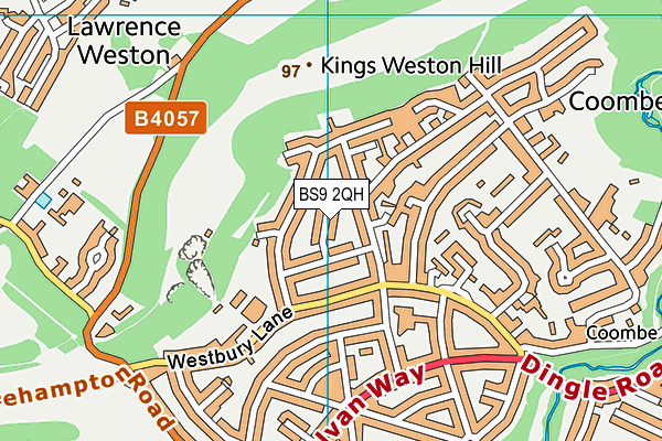 BS9 2QH map - OS VectorMap District (Ordnance Survey)