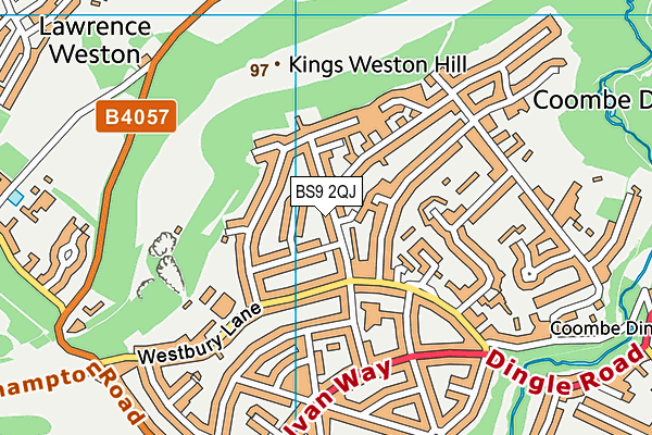 BS9 2QJ map - OS VectorMap District (Ordnance Survey)