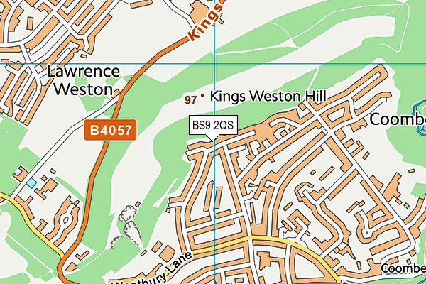 BS9 2QS map - OS VectorMap District (Ordnance Survey)