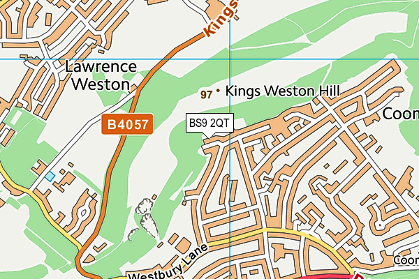 BS9 2QT map - OS VectorMap District (Ordnance Survey)