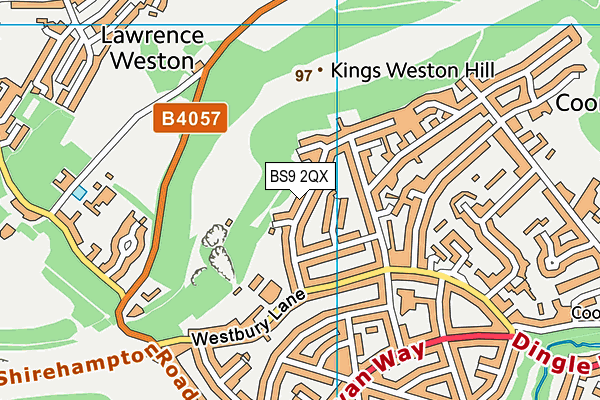 BS9 2QX map - OS VectorMap District (Ordnance Survey)