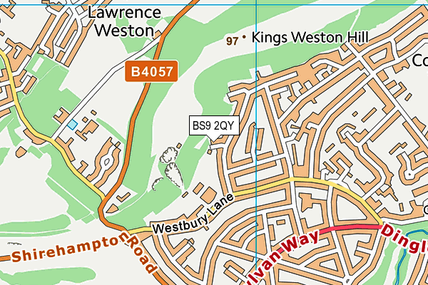 BS9 2QY map - OS VectorMap District (Ordnance Survey)