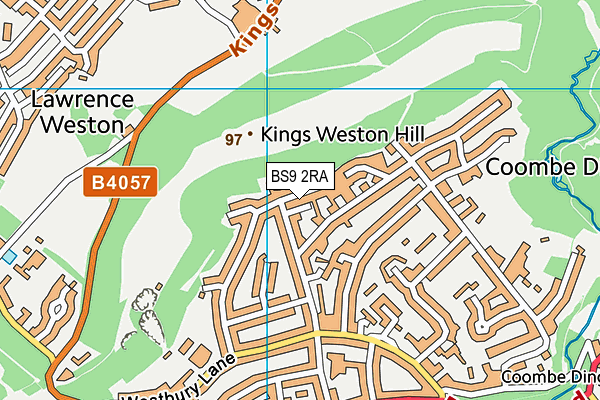 BS9 2RA map - OS VectorMap District (Ordnance Survey)